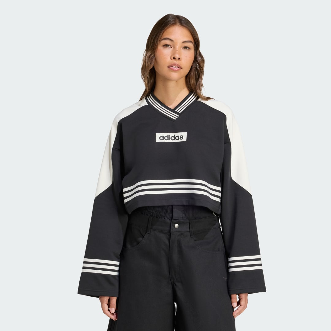 Суитчър adidas Performance Blocking Crewneck Sweatshirt Черно | JW7273, 0