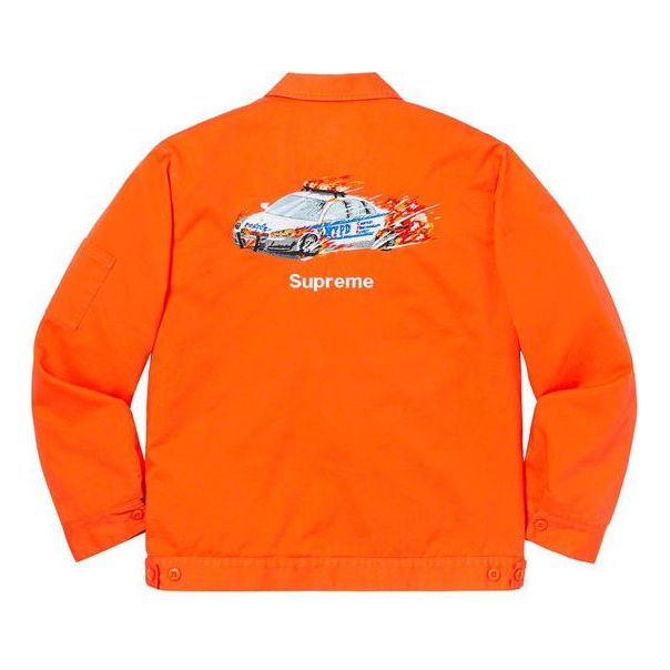 Яке Supreme Supreme Cop Car Embroidered Work Jacket Оранжево
 | SUP-FW19-312