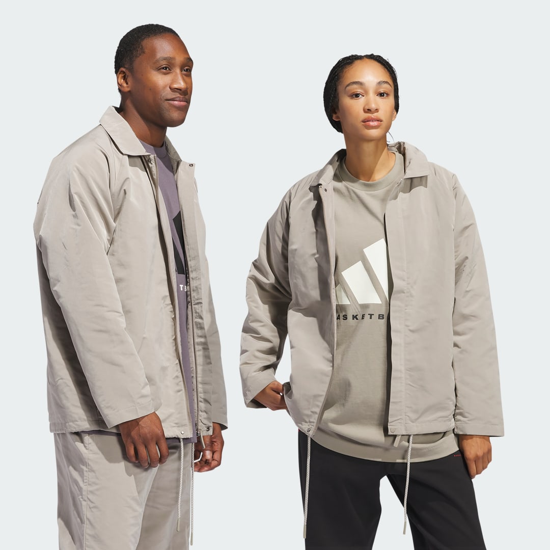 Ветровка adidas Performance Basketball Coach Jacket Бежово | JC7843, 0