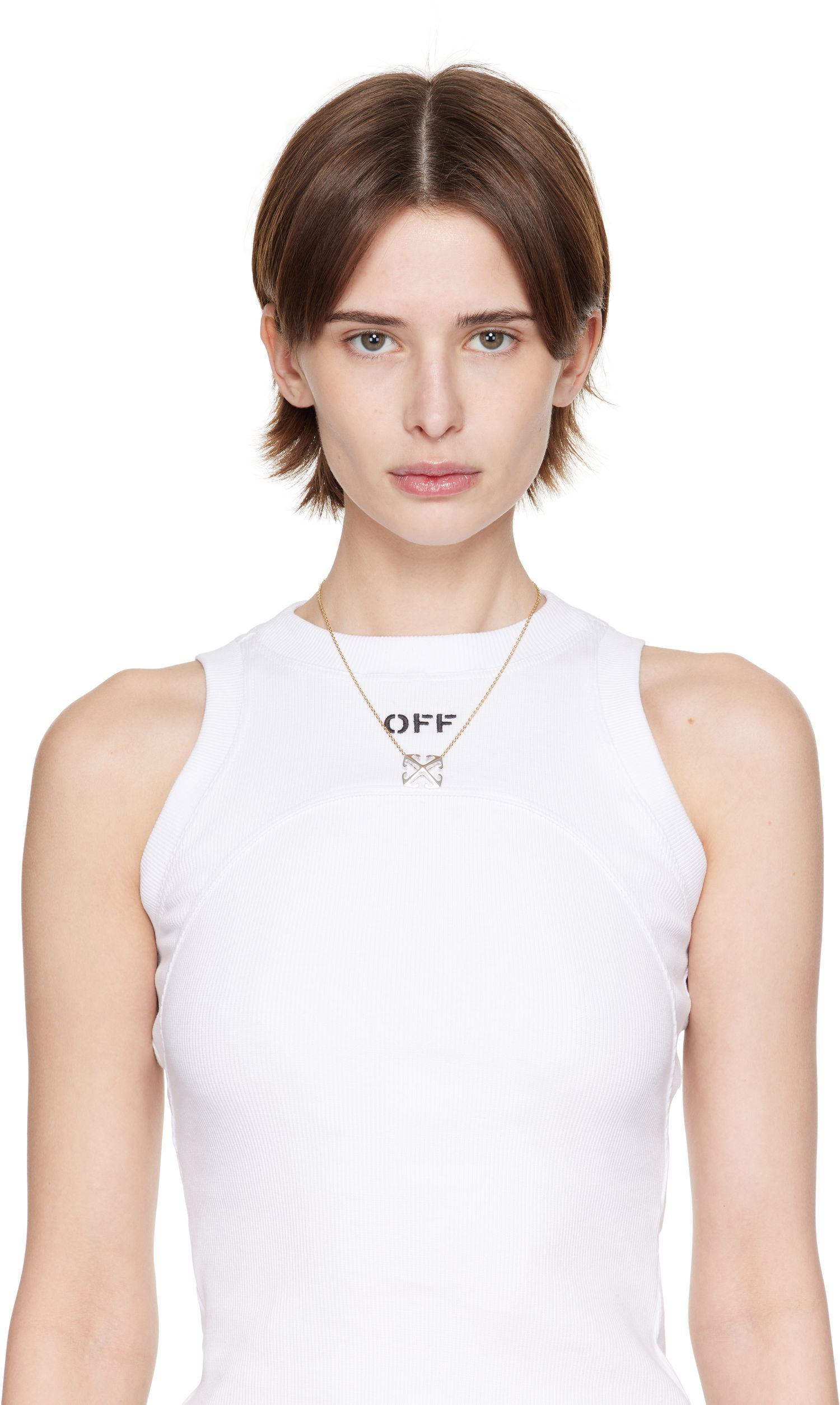 Колие Off-White Off-White Arrow Pendant Necklace Металик | OWOB13OS25MET0017672, 1