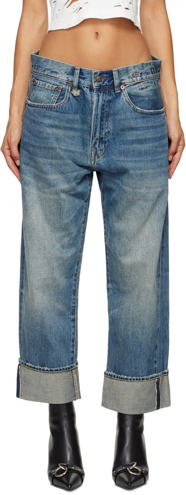 Дънки R13 R13 Cuffed X-Boyfriend Jeans Синьо | R13WD111-D250A, 0