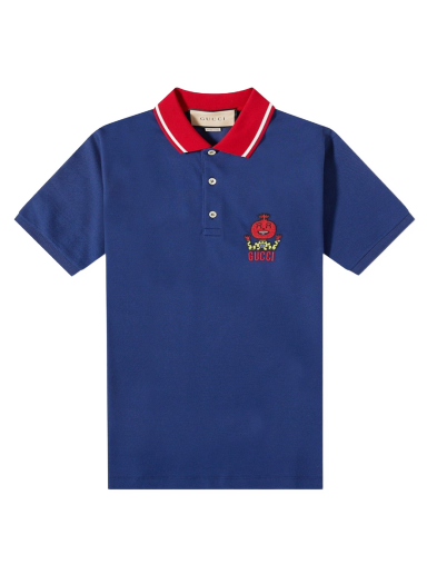 Поло тениска Gucci Pablo Delcielo Logo Polo Тъмно синьо | 700272-XJEMS-4795