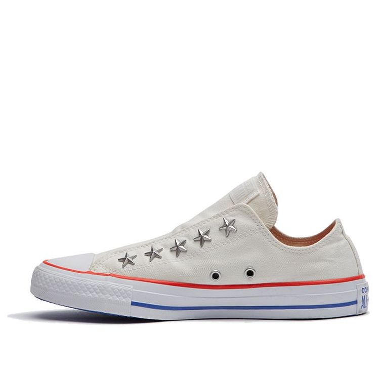 Кецове и обувки Converse Chuck Taylor All Star Teen Slip 'Stars Studded' Бяло | 564971C