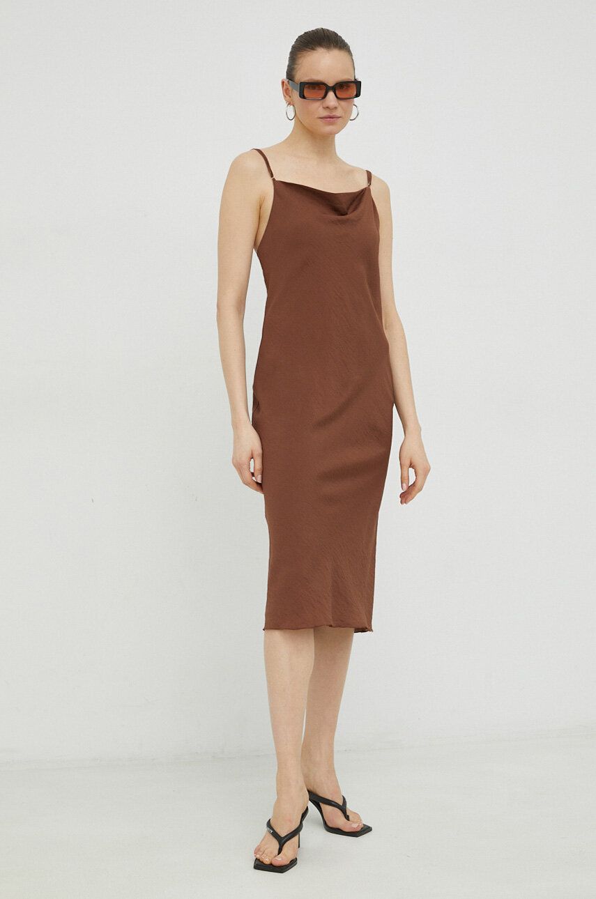 Pокля Samsoe Samsoe Fredericka Slim Dress Кафяво | F23100140, 0