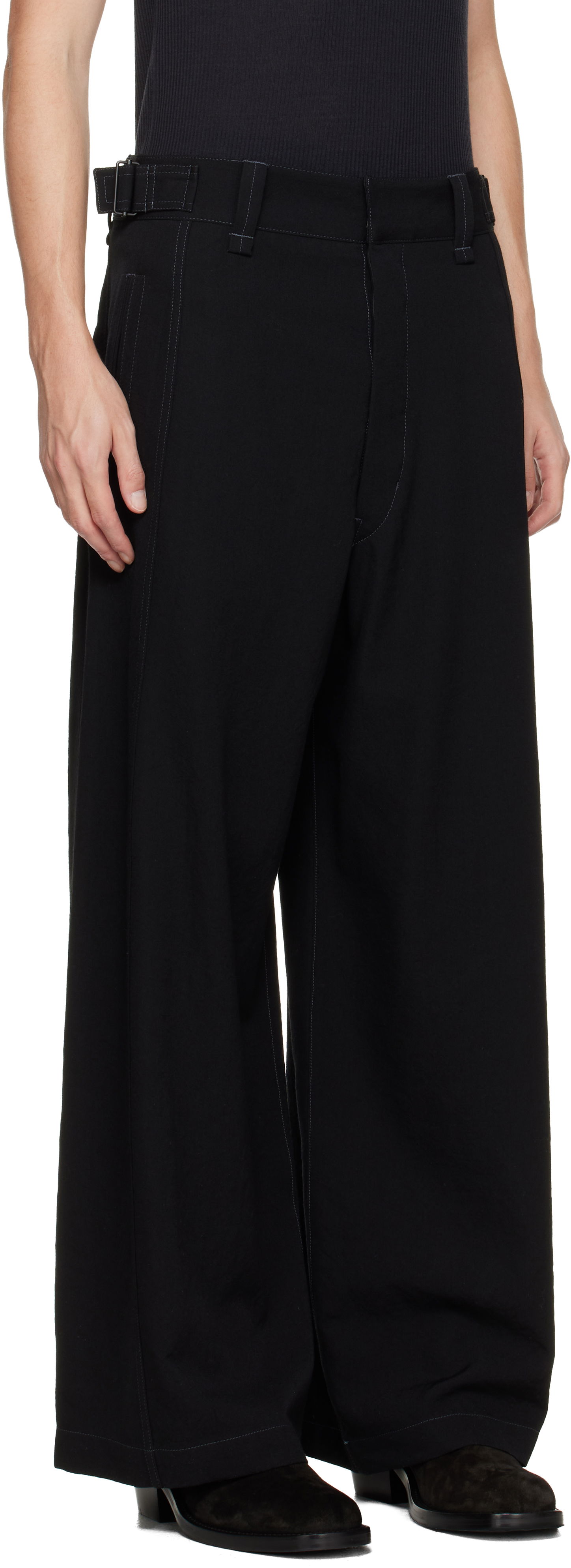 Панталони LEMAIRE LEMAIRE Maxi Utility Trousers Черно | PA1249 LF1457, 1
