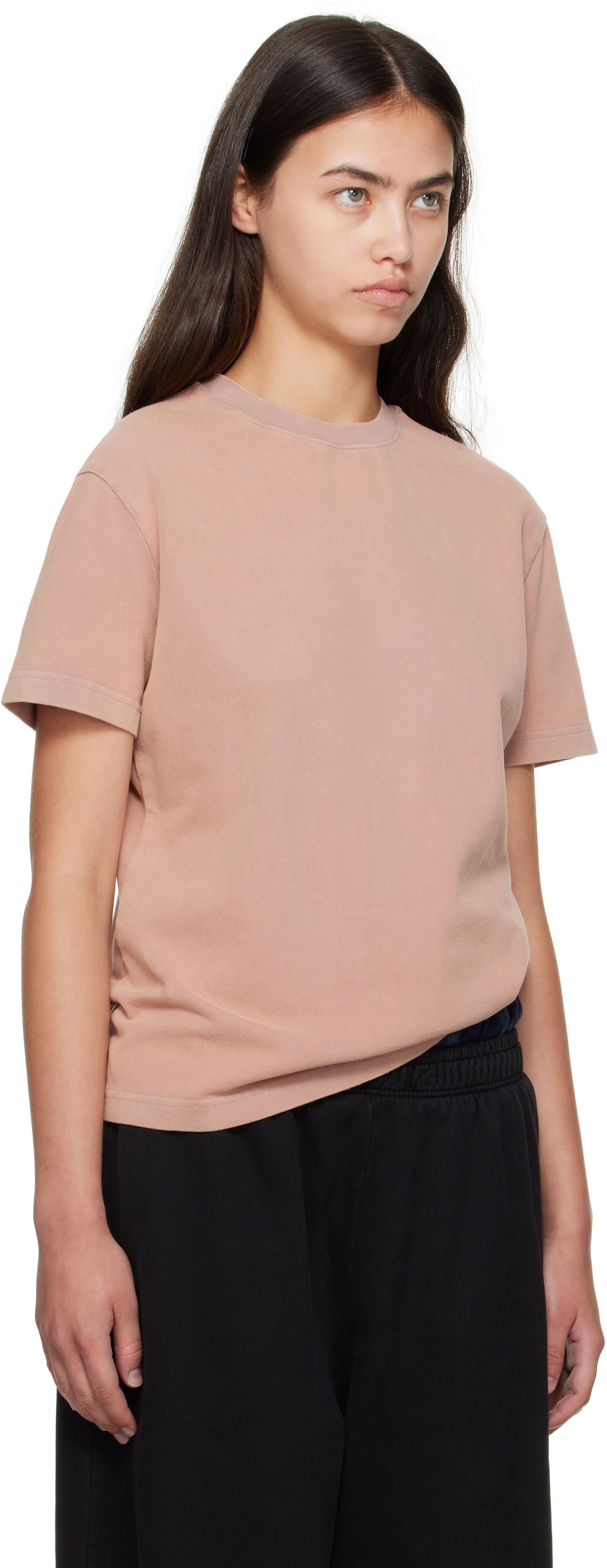 Тениска Acne Studios Acne Studios Cotton Crewneck T-Shirt Розово | CL0352-, 1