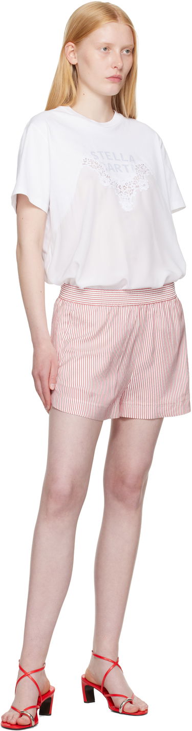 Къси панталони Stella McCartney Stella McCartney Striped Elasticated Shorts Червено | 6402953FR210, 3