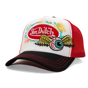 Шапка с козирка Von Dutch Von Dutch Trucker Patches Cap Червено | VD/0/CAS1/PAT/RED, 0