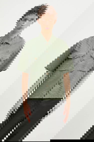 Риза C.P. Company Relaxed Short-Sleeved Shirt Зелено | 18CMSH236A005328G, 0