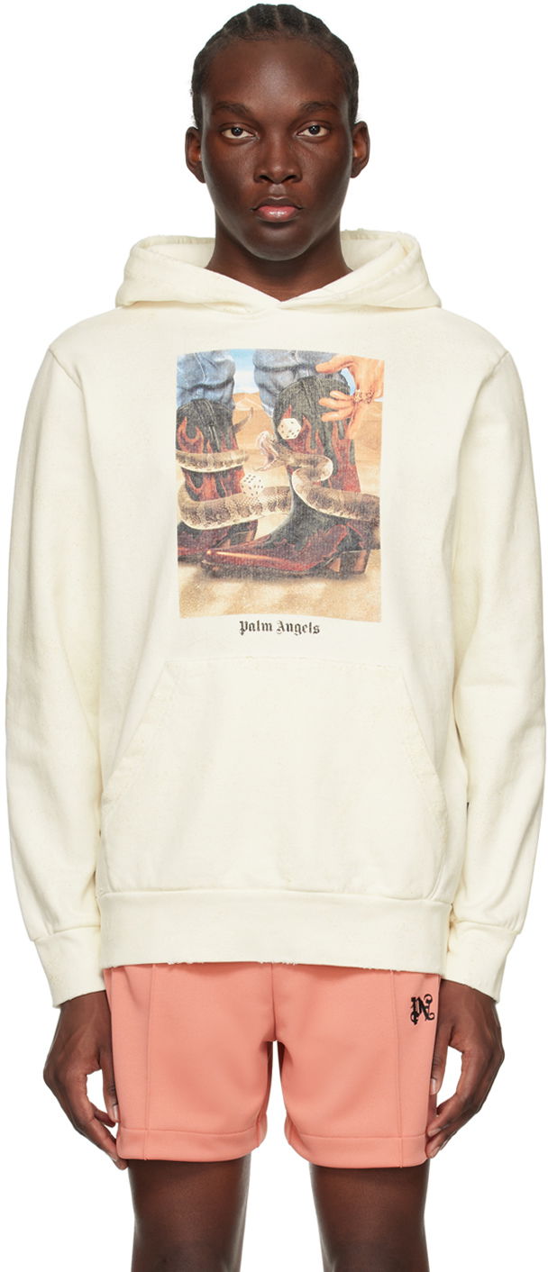 Суитчър Palm Angels Dice Game Hoodie "Off-White" Бежово | PMBB117R24FLE0020384, 0