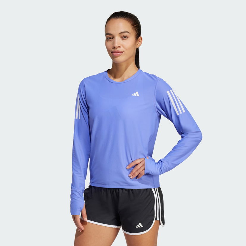 Тениска adidas Performance Own The Run Long Sleeve Лилаво | IV5416