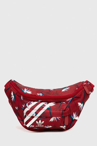 Чанта за кръста adidas Originals Floral Print Waist Bag Червено | HK0292, 0