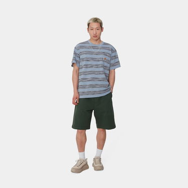 Тениска Carhartt WIP Short Sleeve Pocket T-Shirt in Misty Sky Stripe Синьо | I033679_5, 2