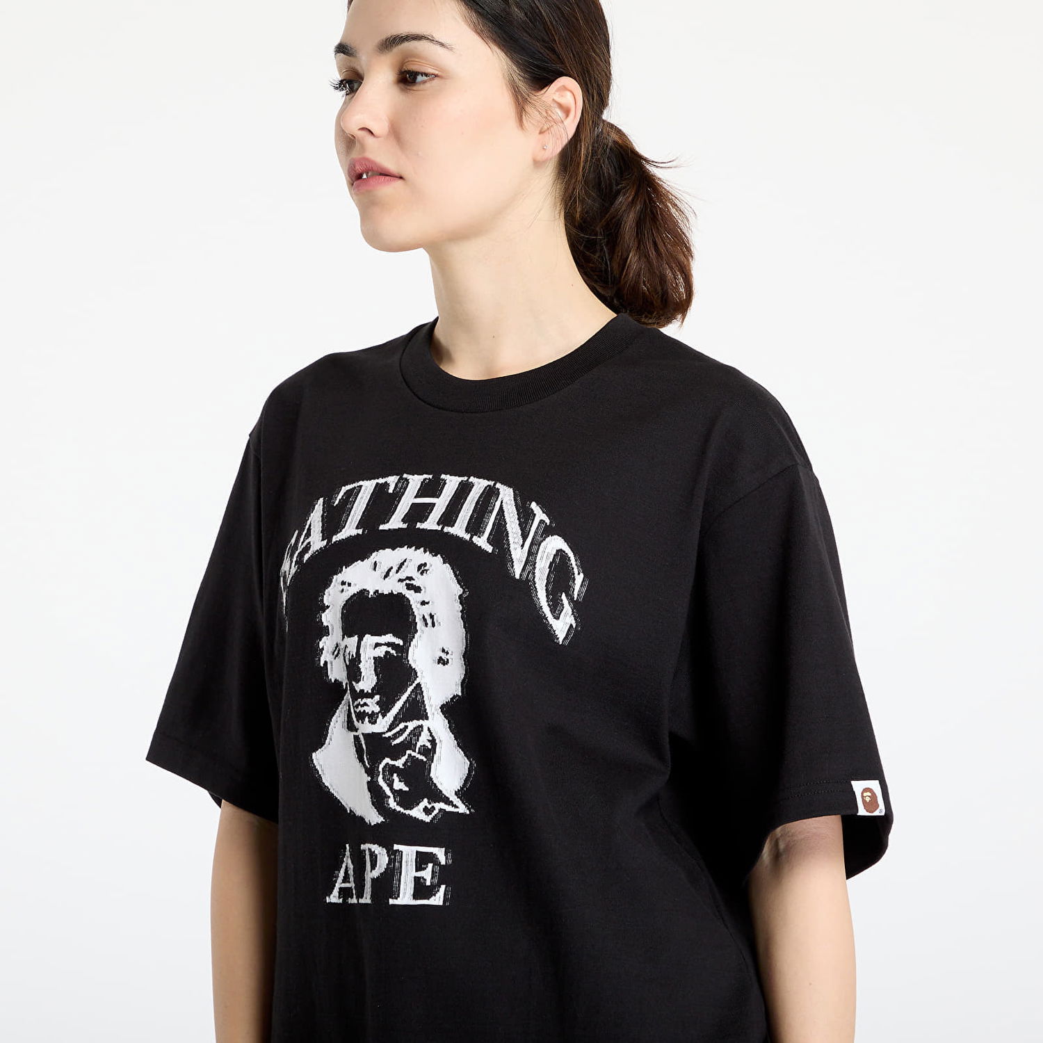Тениска BAPE A BATHING APE Beethoven Graphic Relaxed Fit Tee Черно | 001CSL301340MBLK, 1