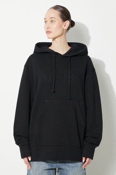 Суитчър JW Anderson Anderson Logo Embroidery Hoodie Черно | JW0164.PG0861.999, 0