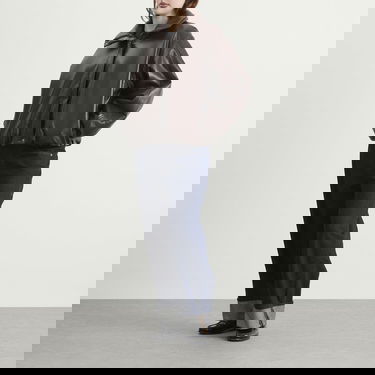 Пухо яке Anine Bing Cyrus Faux Leather High-Neck Puffer Jacket Кафяво | A-01-11561-BWN43, 4