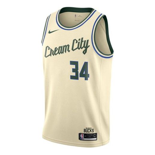 Фланелка Nike Milwaukee Bucks Giannis Antetokounmpo 34 City Edition Jersey Бежово | AV4652-280