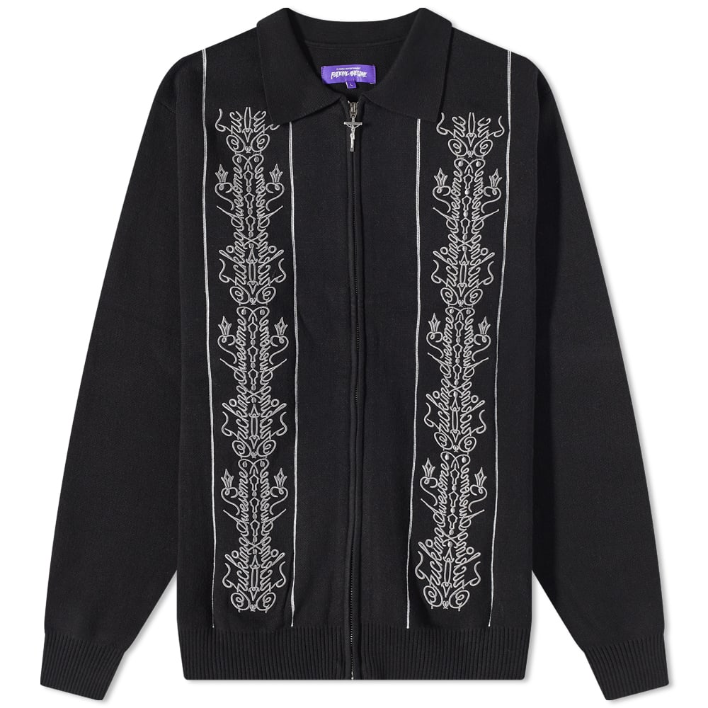 Пуловер Fucking Awesome Bullshirt Zip Cardigan Черно | FA1590-BLK, 0