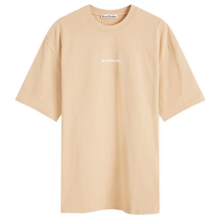 Тениска Acne Studios Exford Stamp T-Shirt Бежово | CL0274-AE3