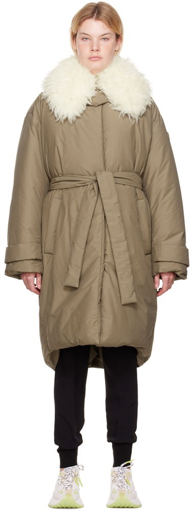Палта Stella McCartney Stella McCartney FFF Collar Puffer Parka Кафяво | 6600163AU305, 0