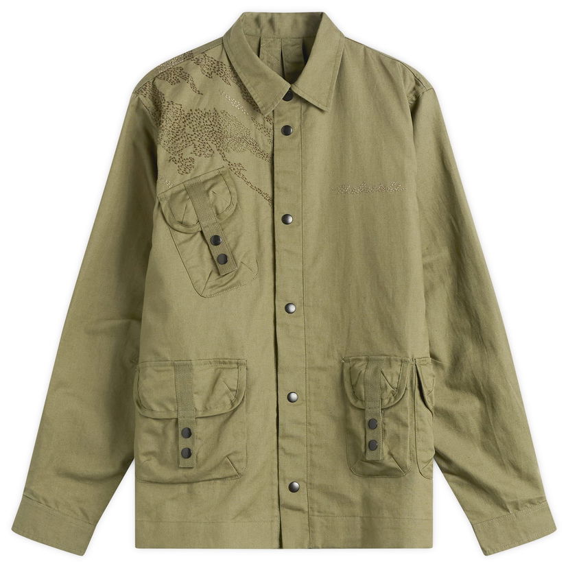 Риза Maharishi M.A.L.I.C.E. Embroidered Utility Shirt Зелено | 7093-OLV