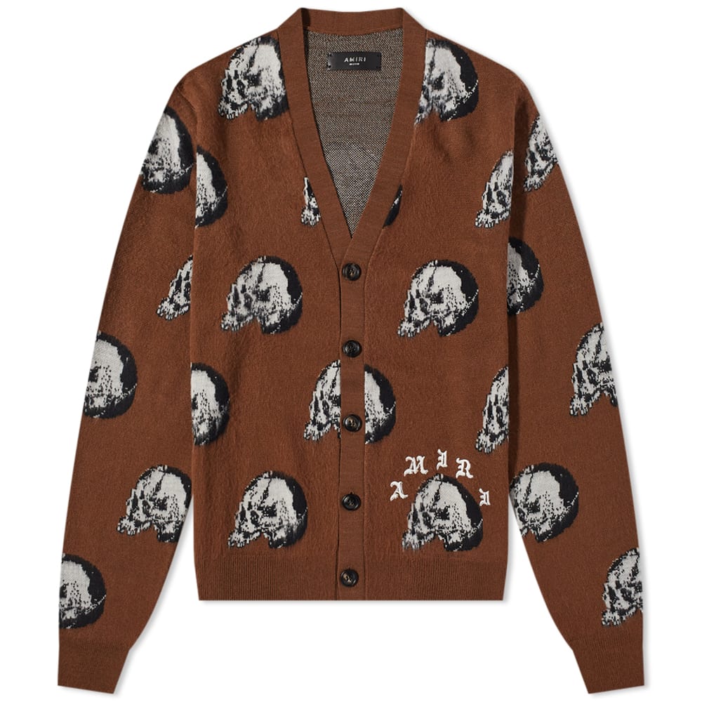 Пуловер AMIRI Wes Lang Checkered Cardigan Кафяво | AW22MKC009-BRN, 0