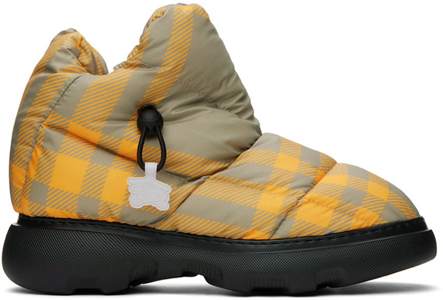 Кецове и обувки Burberry Check Pillow Boots "Orange Taupe" Оранжево
 | 8074743, 0