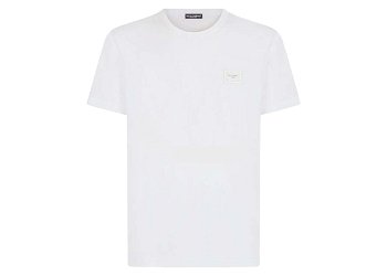 Dolce & Gabbana Cotton Branded Plate T-shirt White G8KJ9TFU7EQW0800