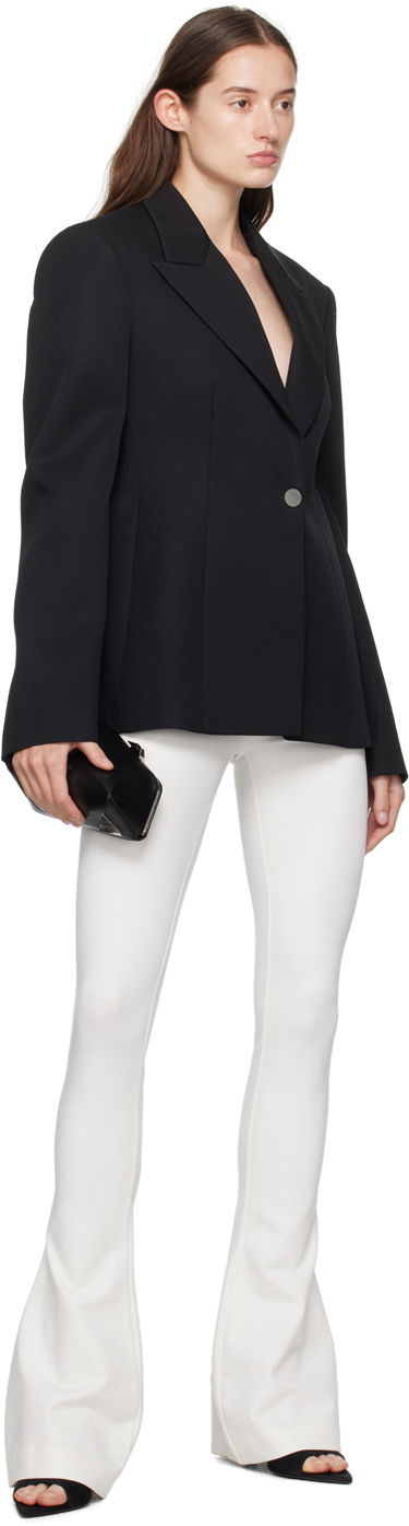 Панталони The Attico Attico Pin-Buckle Flare Pants Бяло | 241WCP166 RY02, 3