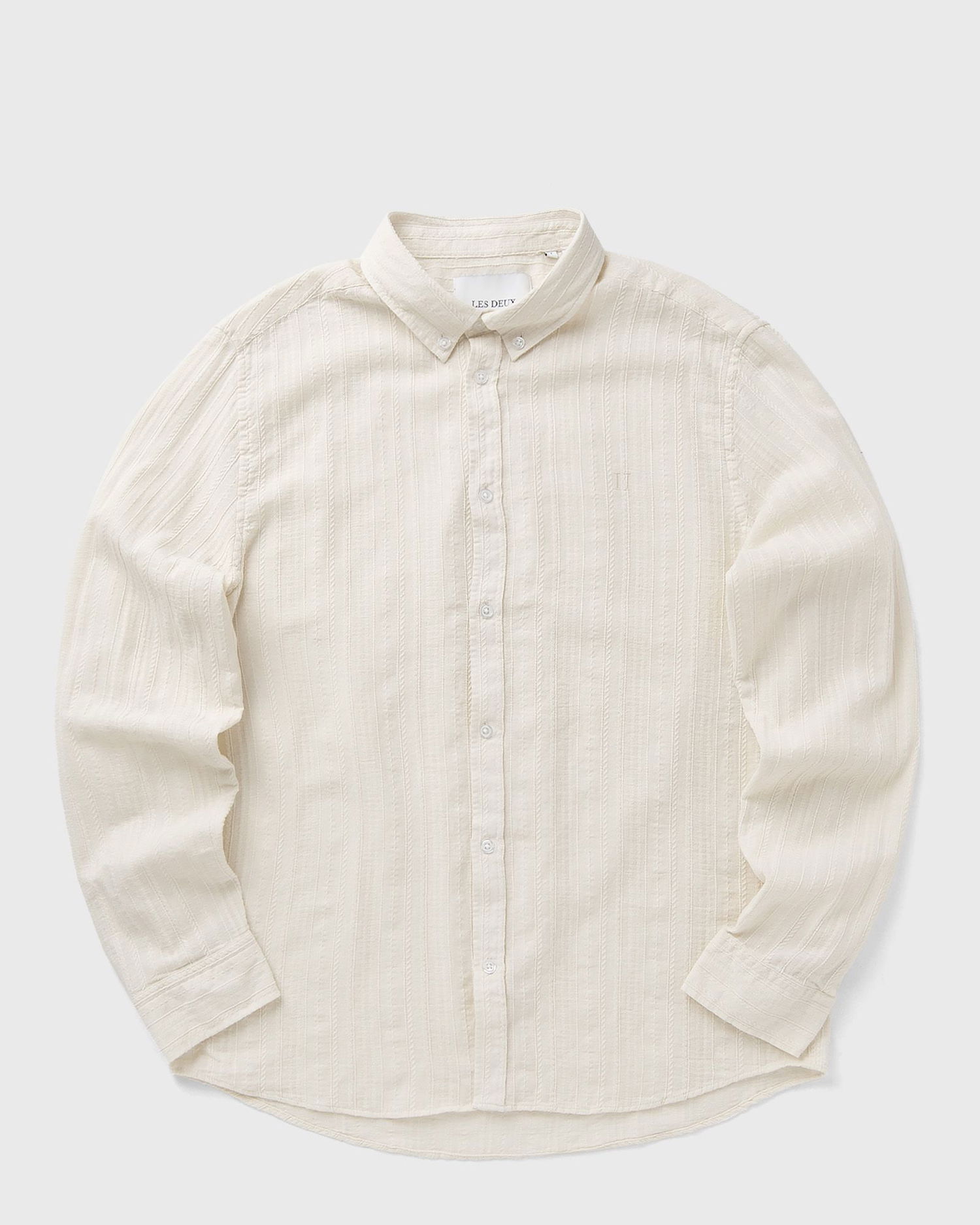 Риза Les Deux Konrad Stripe Textured Button-Down Shirt Бяло | 1000067-215, 0