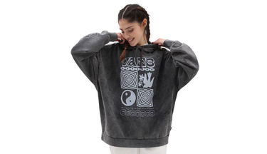 Суитчър Vans Symbolism Oversized Hoodie Сиво | VN0A7RNEBLK, 1