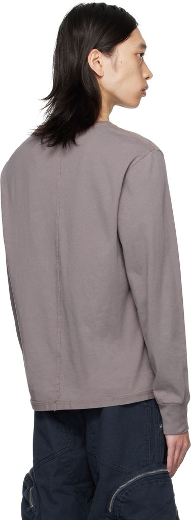 Тениска Eckhaus Latta Eckhaus Latta Lapped Long Sleeve T-Shirt Сиво | 302-EL-PF25-SK, 2