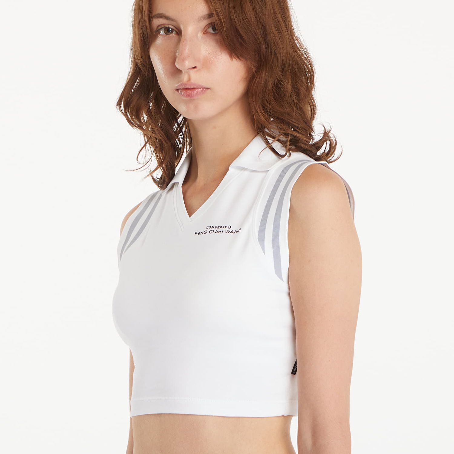 Поло тениска Converse Feng Chen Wang x Polo Top White/ Arctic Ice Бяло | 10027477-A01, 1