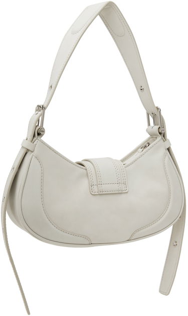 Дамска чанта OSOI White Leather Buckle Shoulder Bag Бежово | 24FWB05002125, 2