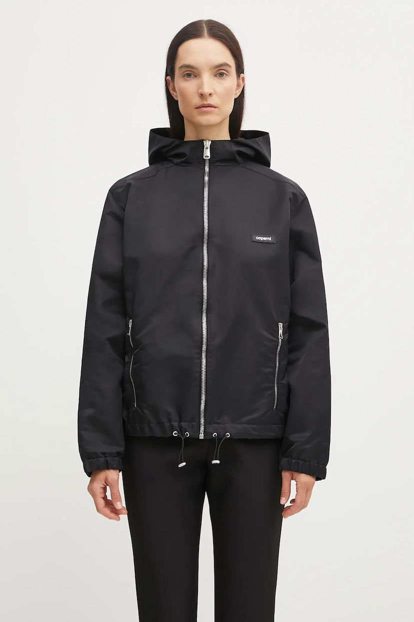 Яке Coperni Coperni Horn Hooded Jacket Черно | COPOW13F3003