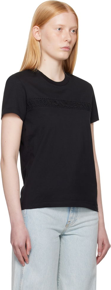 Тениска Moncler Moncler Short Sleeve T-Shirt with Lace Detail Жълто | K10938C0004489AUO, 4