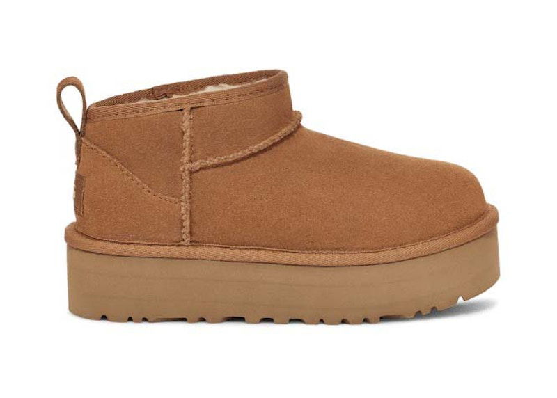 Кецове и обувки UGG Kids' Classic Ultra Mini Platform Boots Кафяво | 1157791K-CHE, 0