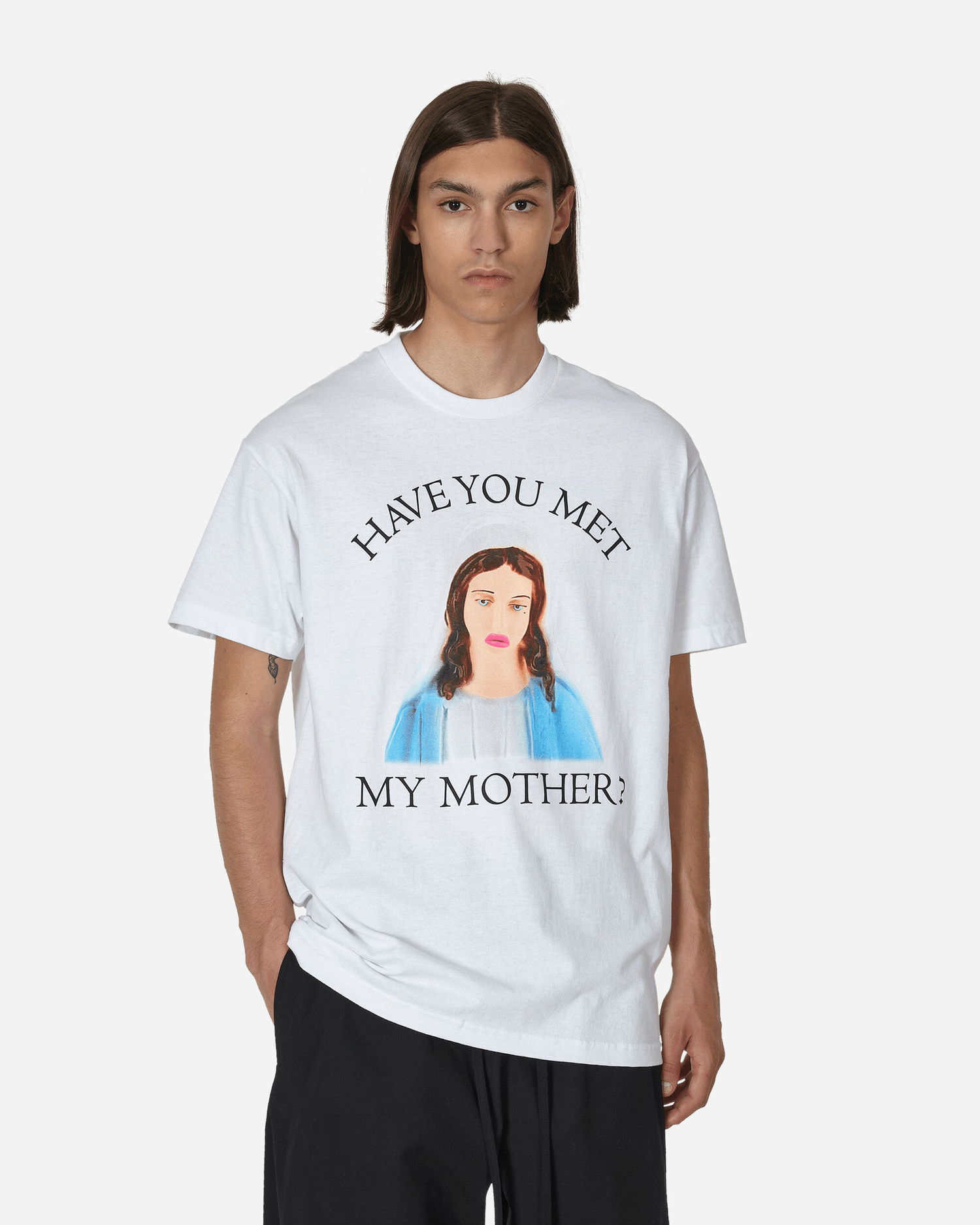 Тениска Pleasures Mother T-Shirt White Бяло | P23SU054 WHITE, 1