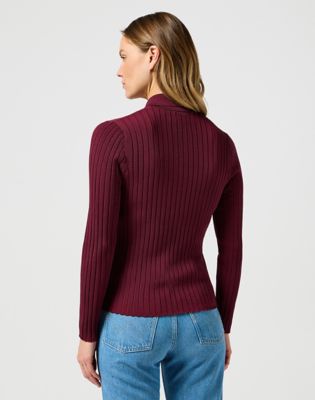 Пуловер Wrangler Wrangler Rib Knit Polo Shirt Бургунди | 112356484:XXL, 1
