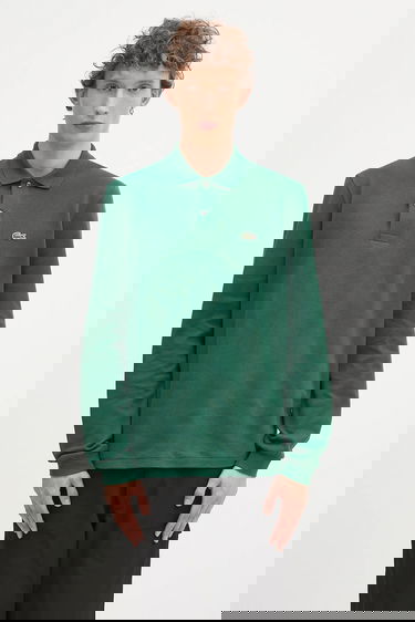 Поло тениска Lacoste Cotton Long-Sleeve Polo Зелено | L1312.032, 0