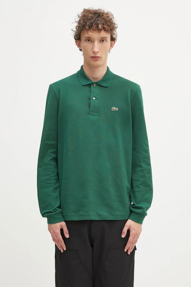 Cotton Long-Sleeve Polo