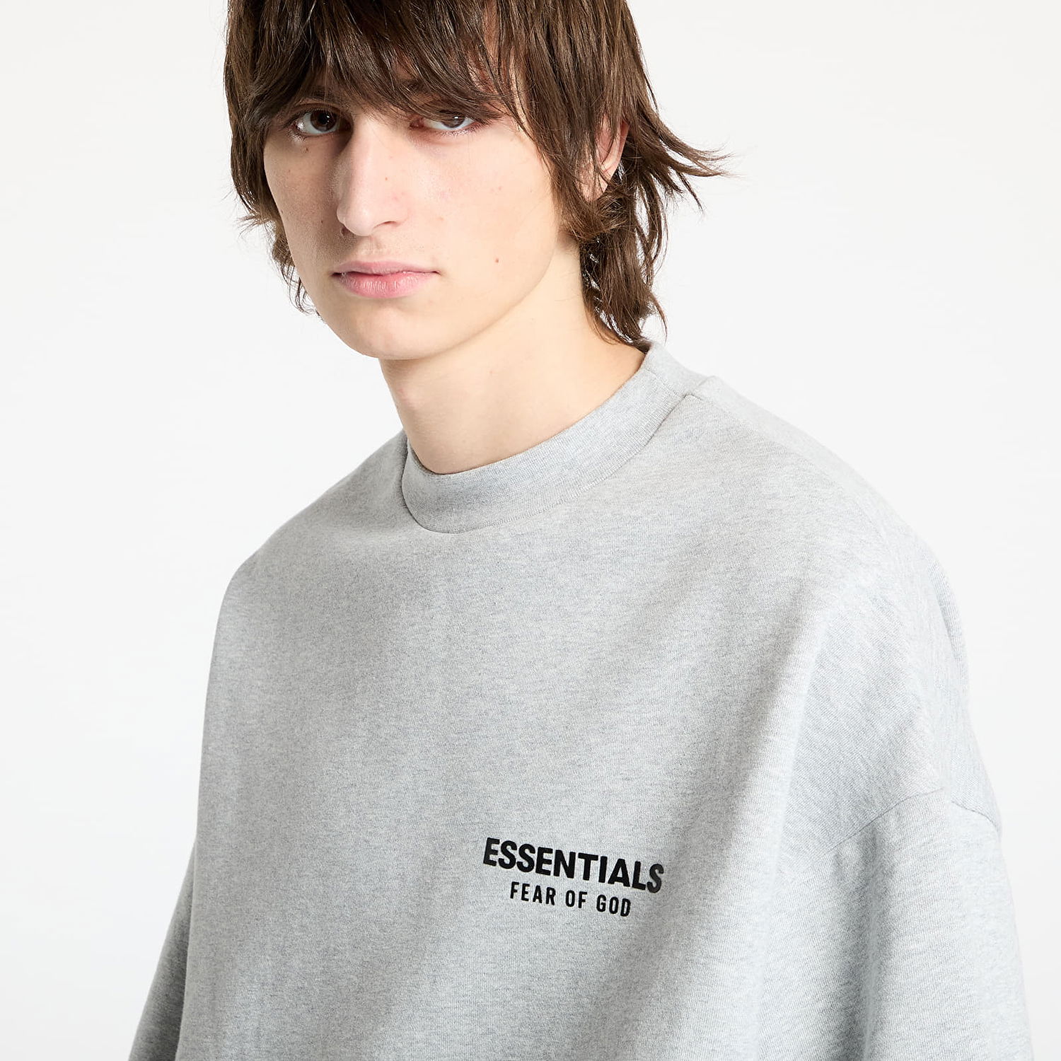 Суитчър Fear of God Essentials Fleece Crewneck Sweatshirt Сиво | 192HO246268F-127, 1