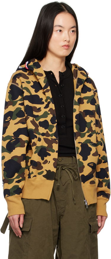 Суитчър BAPE A Bathing Ape ABC Camo Shark Full Zip Hoodie Зелено | 001ZPK802006L, 4
