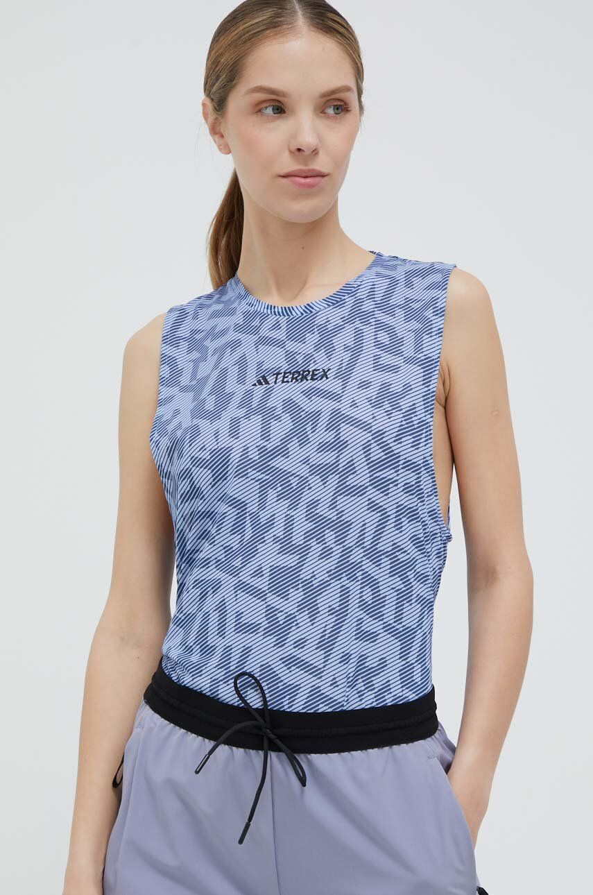Потник adidas Performance TERREX Agravic Trailrunning Tank Top Синьо | HZ1314, 0
