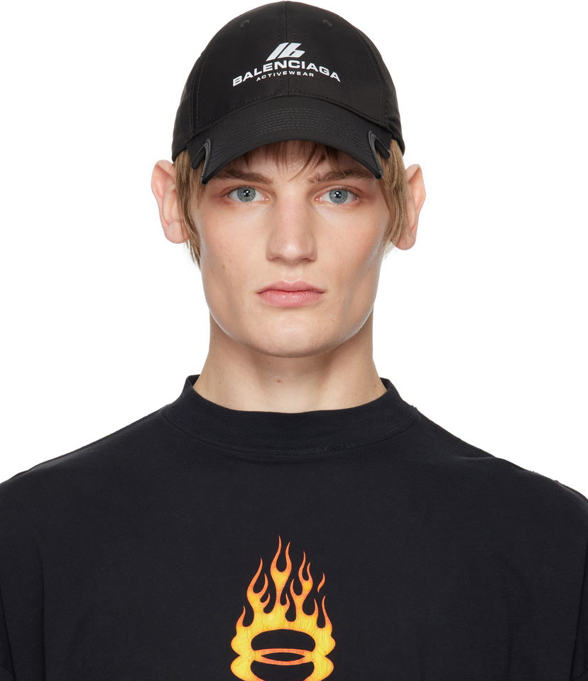 Шапка с козирка Balenciaga Activewear Cap Черно | 7948914E3B11081