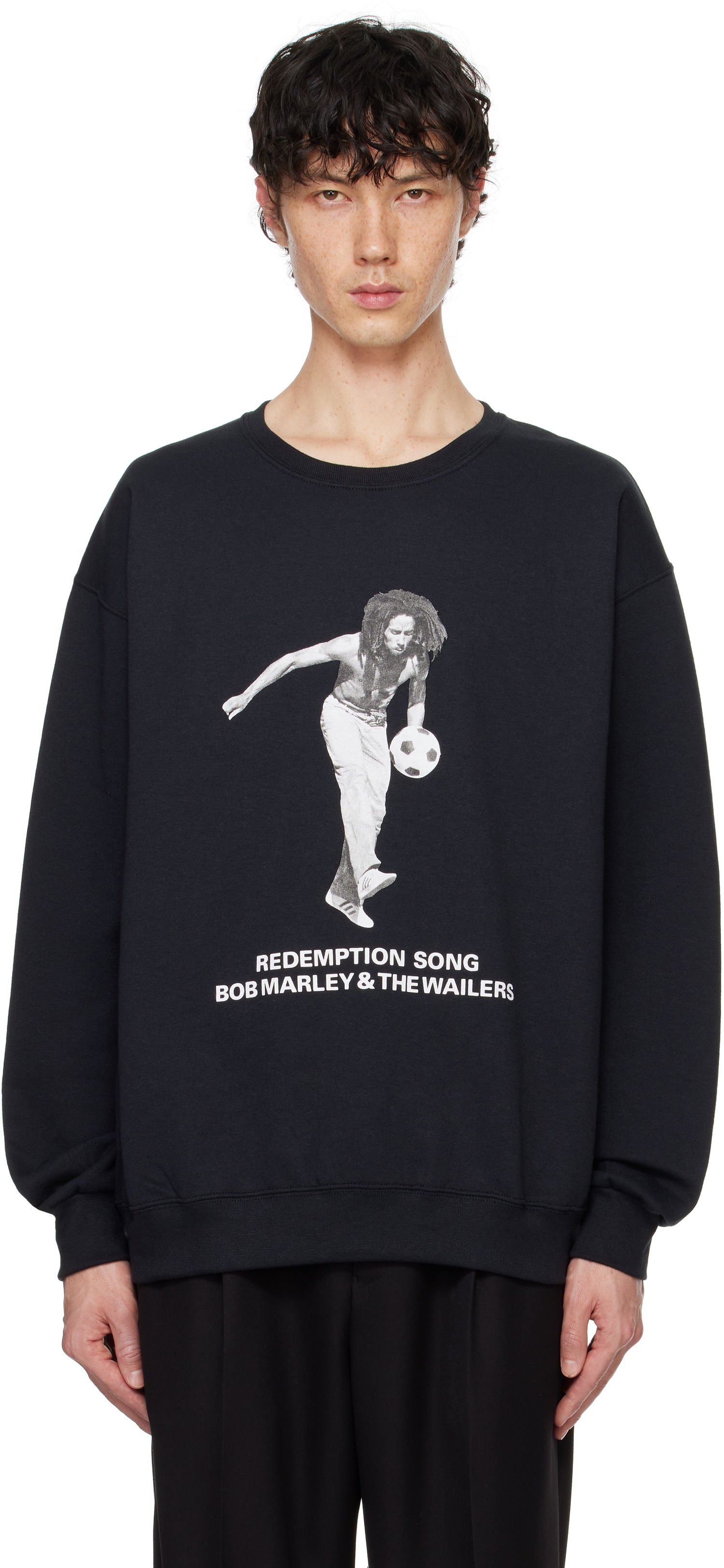 Суитчър WACKO MARIA Bob Marley Crewneck Sweatshirt Черно | BOBMARLEY-WM-SS14, 0