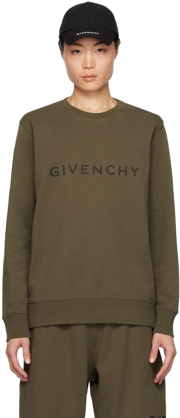 Суитчър Givenchy Slim Fit Sweatshirt Зелено | BMJ0HA3YAC305