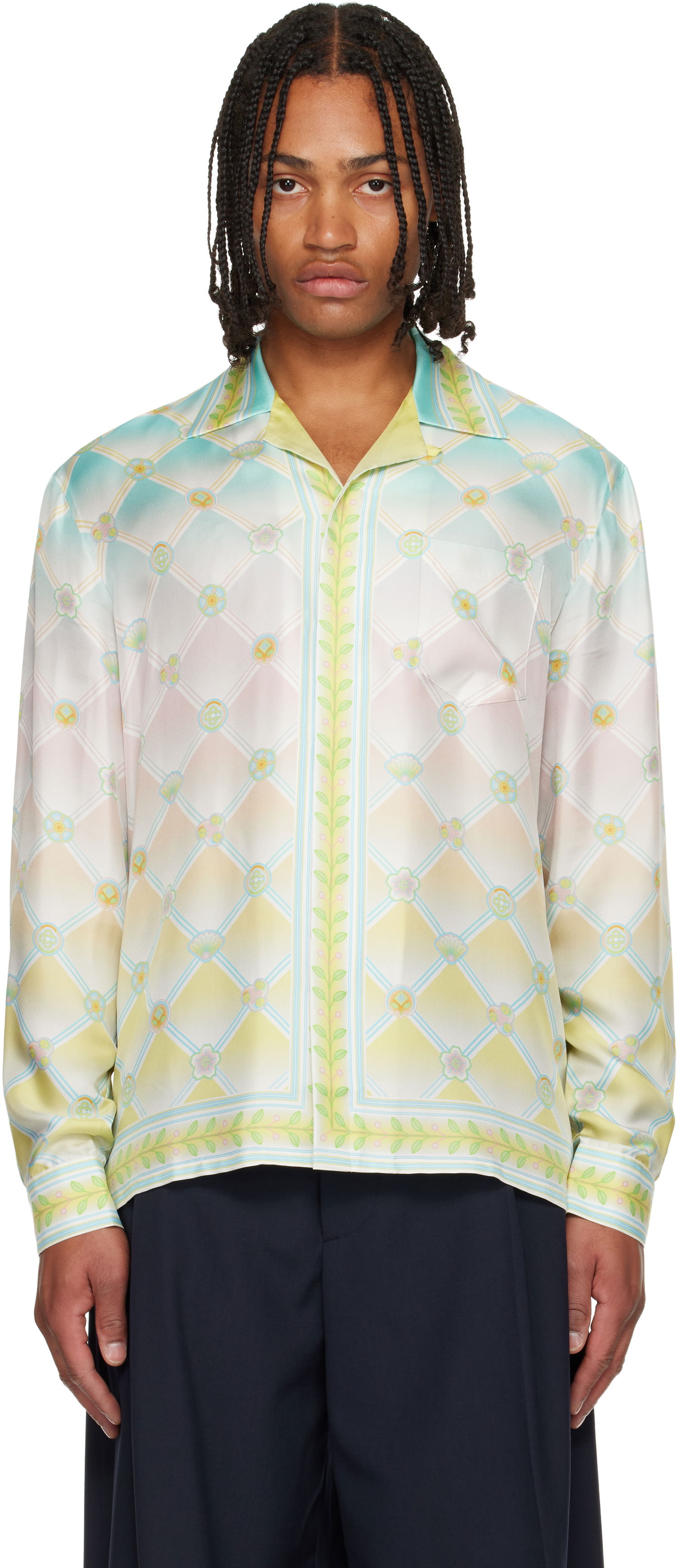 Риза Casablanca Casablanca Multicolor Long Sleeve Shirt Многоцветен | U-AW25-SH-006-02-M, 0