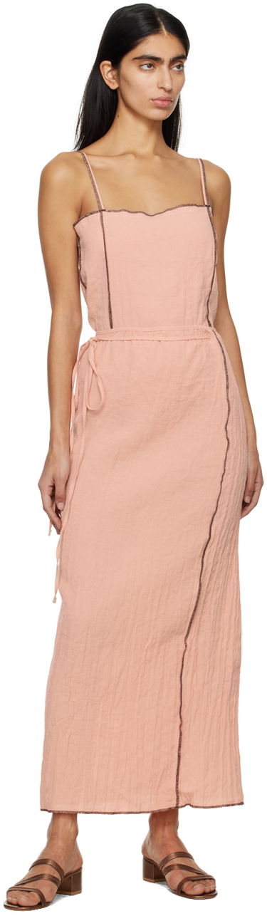 Pокля Baserange Baserange Shok Sleeveless Midi Dress Розово | TOSKS-LC-SP24, 4