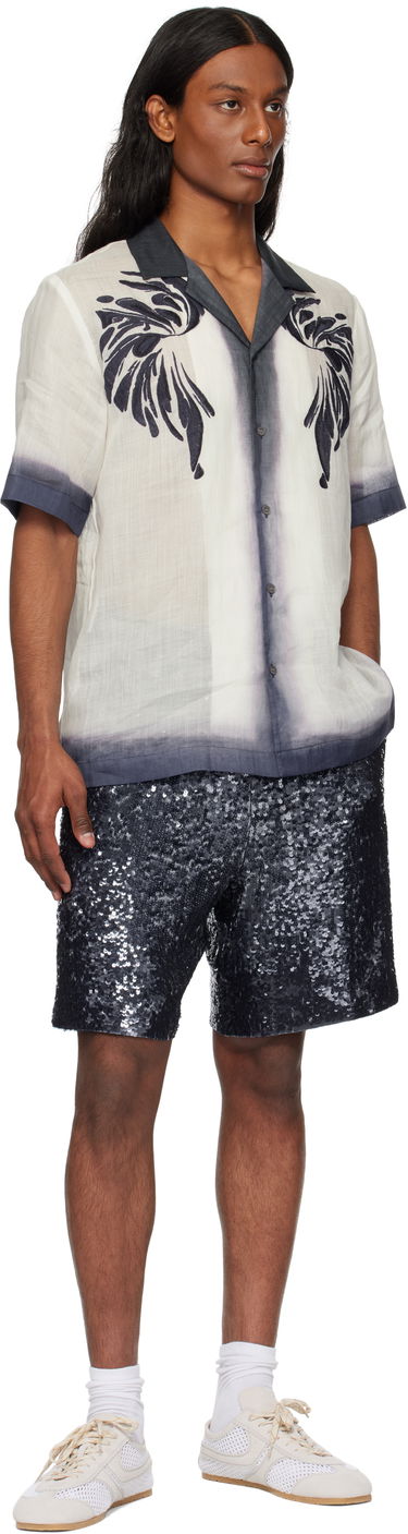 Риза Dries Van Noten Dries Van Noten Embroidered Linen Shirt Сиво | 251-080748-1268, 3